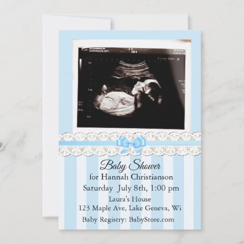 Personalized Ultrasound Baby Shower Invitations