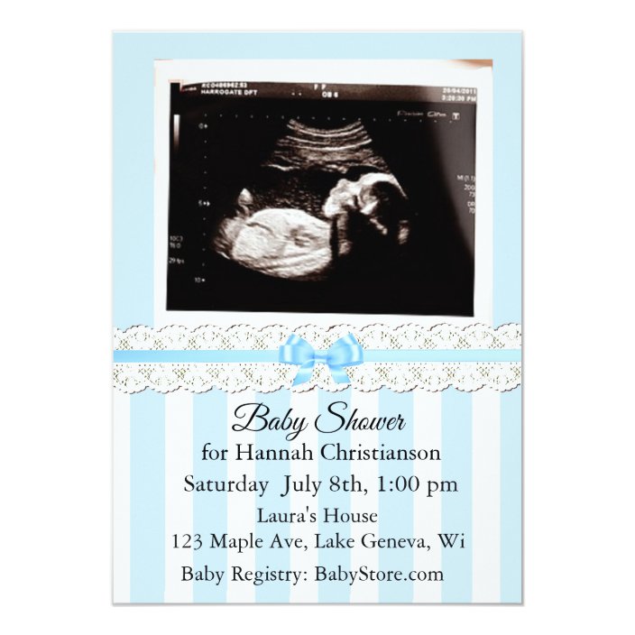 baby shower invitations with ultrasound picture