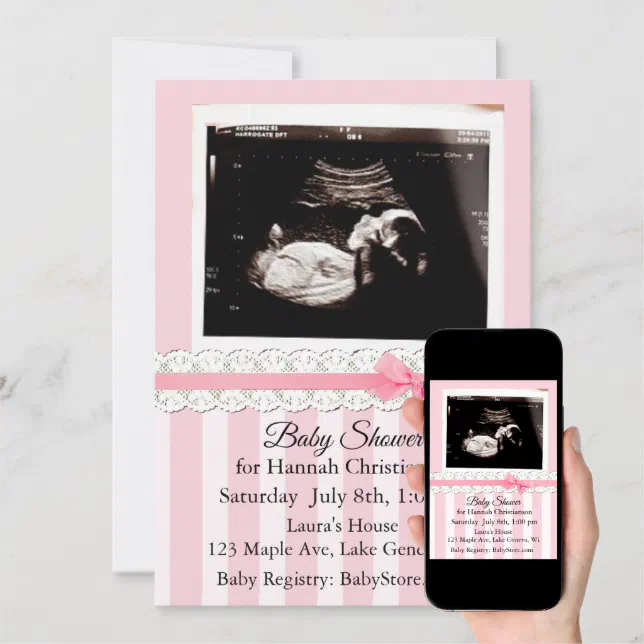 Personalized Ultrasound Baby Shower Invitations Zazzle