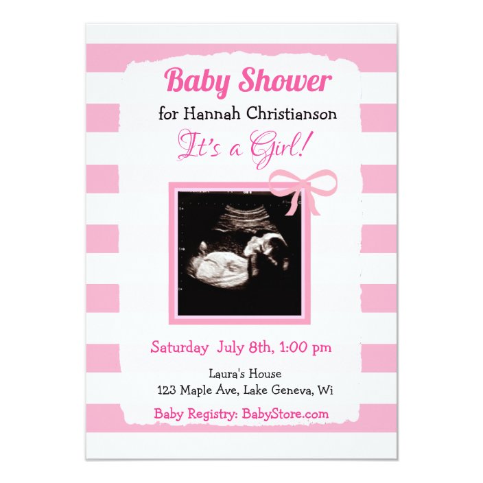 baby shower invitations with ultrasound picture