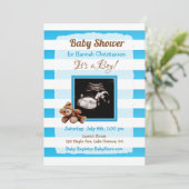 Personalized Ultrasound Picture Baby Shower Invitation (Standing Front)