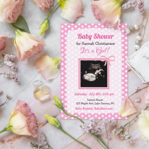 Personalized Ultrasound Picture Baby Shower  Invitation