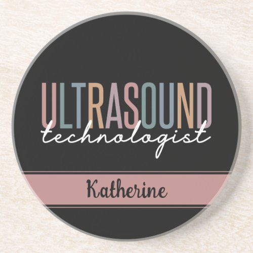 Personalized Ultrasound Technologist Gifts Coaster