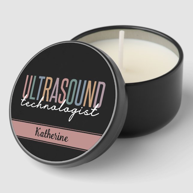 Personalized Ultrasound Technologist Gifts Mini Candle Favors (Corner)