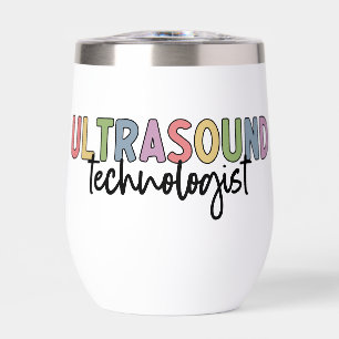 Personalized Ultrasound Technologist Gifts Thermal Wine Tumbler