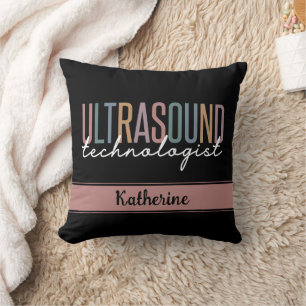 Personalized Ultrasound Technologist Gifts Throw Pillow