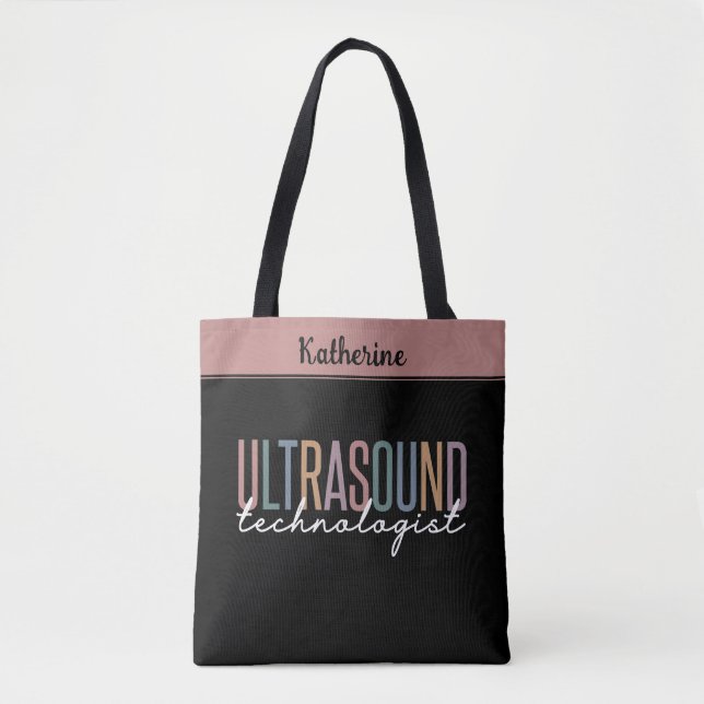 Personalized Ultrasound Technologist Gifts Tote Bag (Front)