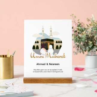 Personalized Umra Mubarak Gift Acrylic Sign