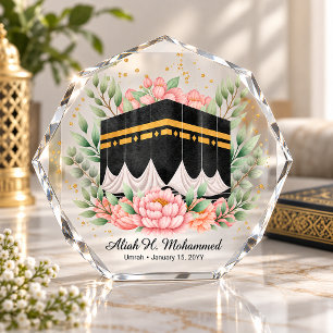Personalized Umrah Acrylic Plaque, Kaaba Keepsake Award