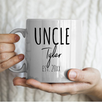 Personalized Uncle & Est. Year Coffee Mug by freshpaperie at Zazzle