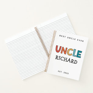 Personalized Uncle Retro Gift Best Uncle Ever Cute Notebook