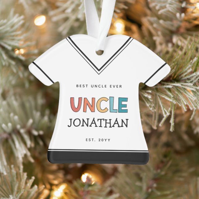 Personalized Uncle Retro Gift Best Uncle Ever Cute Ornament (Tree)