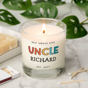 Personalized Uncle Retro Gift Best Uncle Ever Cute Scented Candle