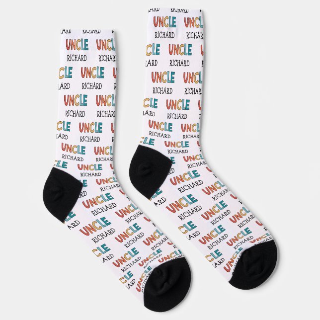 Personalized Uncle Retro Gift Best Uncle Ever Cute Socks (Right)