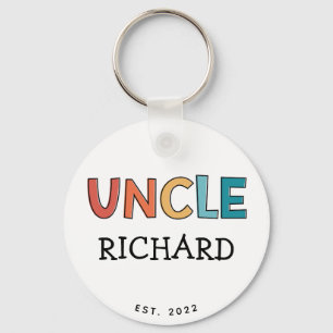 Personalized Uncle Retro Gifts Uncle Established Keychain