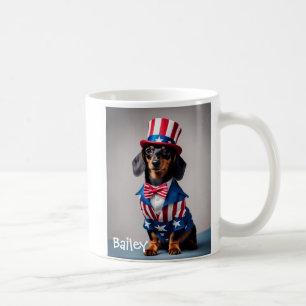 Personalized Uncle Sam Dachshund Mug