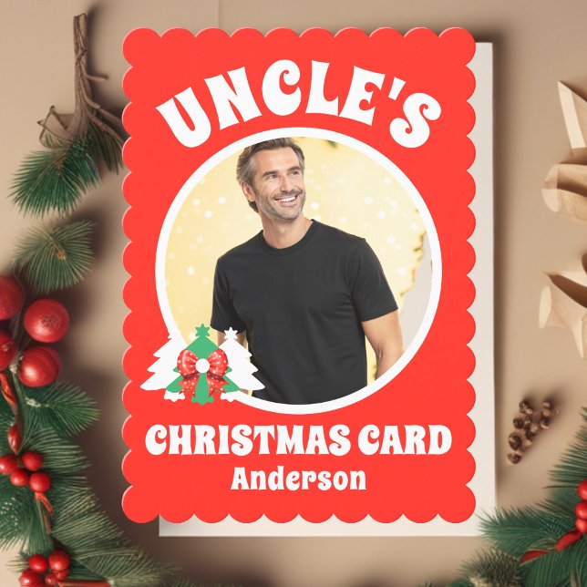 Personalized Uncle's Photo Christmas Holiday Card (Creator Uploaded)