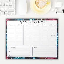 Personalized Undated Vertical Weekly Planner Notepad