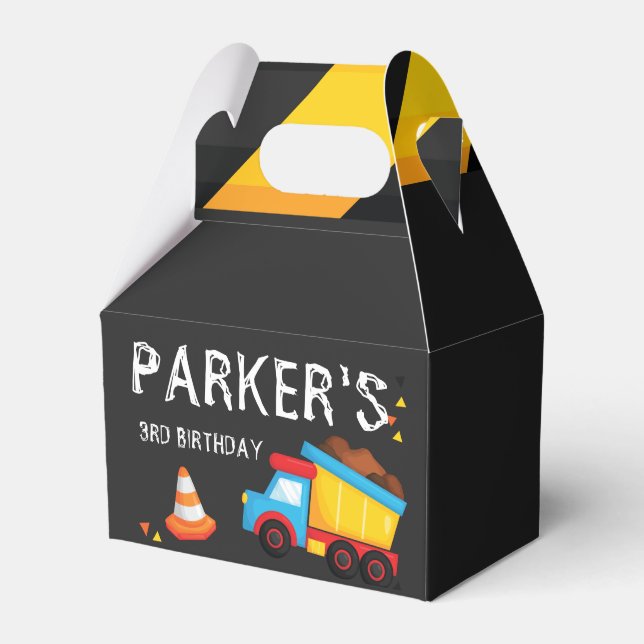 Personalized Under Construction Favor Boxes (Front Side)