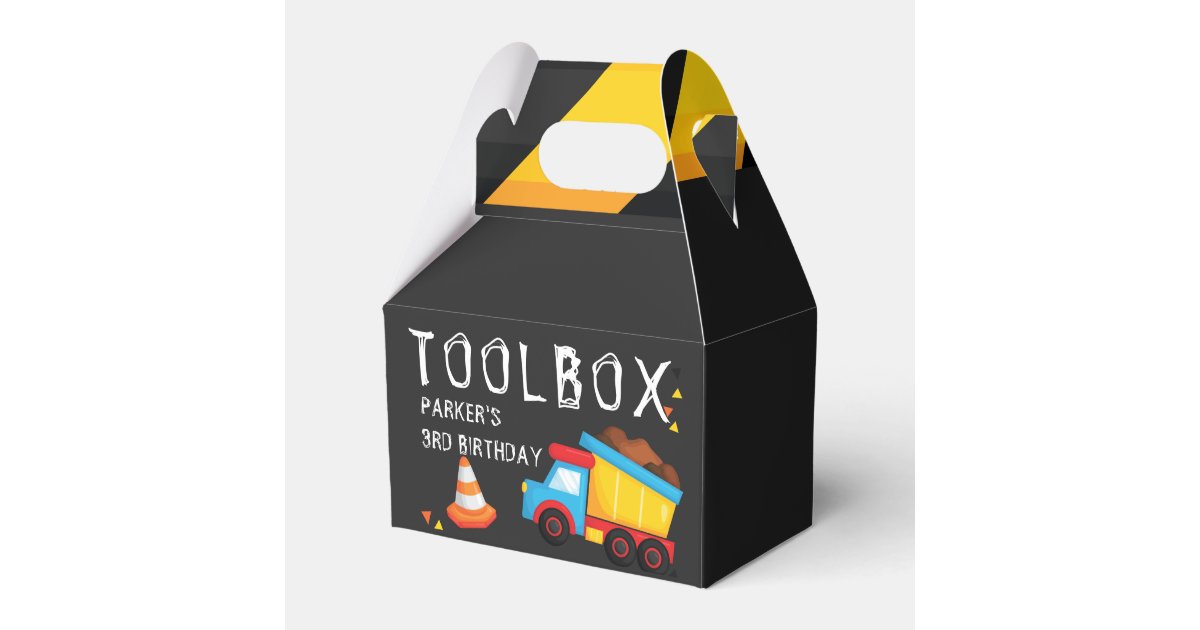 Personalized Under Construction Toolbox Favor Box Zazzle