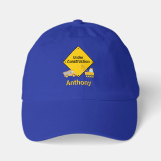 Personalized Under Construction with Vehicles Youth Dad Hat