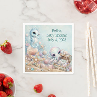 Personalized Under the Sea Baby Shower Paper Napkins