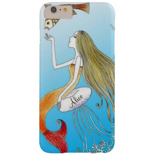 Personalized under the sea beautiful mermaid barely there iPhone 6 plus case