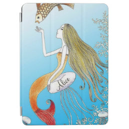 Personalized under the sea beautiful mermaid iPad air cover