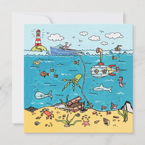 Personalized Under The Sea Birthday Invitation