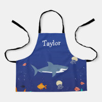 Personalized Under the Sea Shark Kids Apron