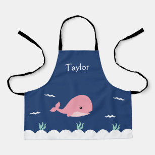 Personalized Under the Sea Whale Kids Apron