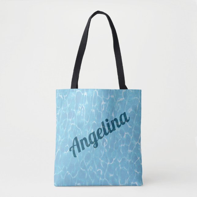 Personalized Under Water Swimming Pool Tote Bag (Front)