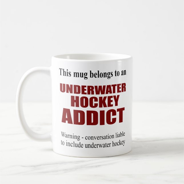 Personalized Underwater Hockey Gift Coffee Mug (Left)