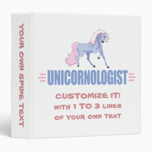 Personalized Unicorn 3 Ring Binder