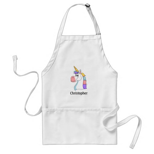 Personalized Unicorn Adult Apron