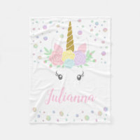 Personalized Unicorn Baby Blanket