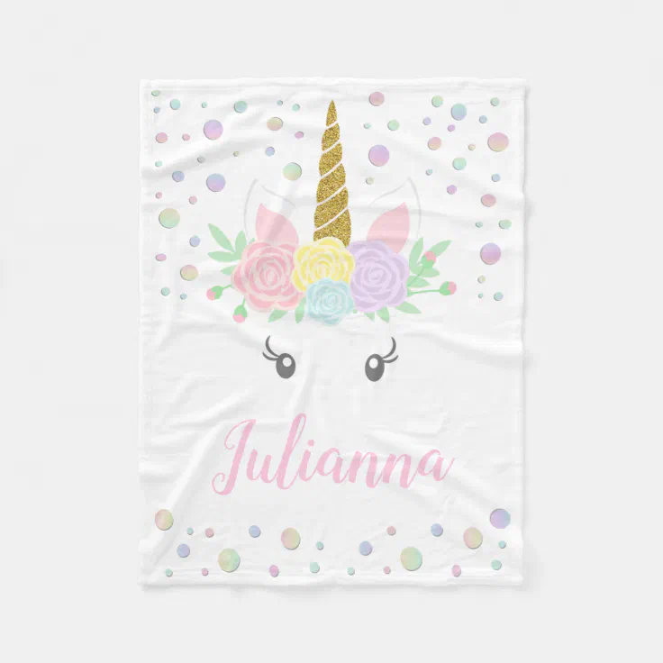 Personalized Unicorn Baby Blanket Zazzle