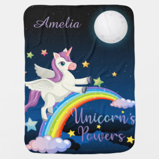 Personalized Unicorn Baby Blanket