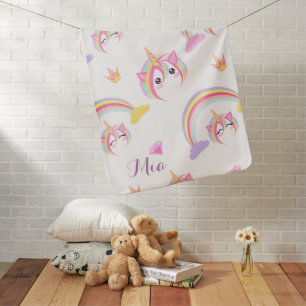 Personalized Unicorn Baby Blanket