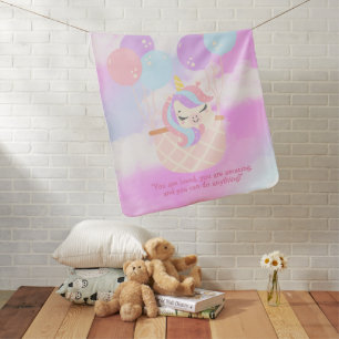 Personalized unicorn Baby Blanket