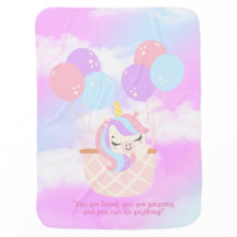 Personalized unicorn Baby Blanket
