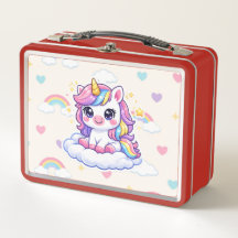 Personalized Unicorn Back to School Lunch Box