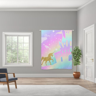 Personalized Unicorn Bedroom curtain