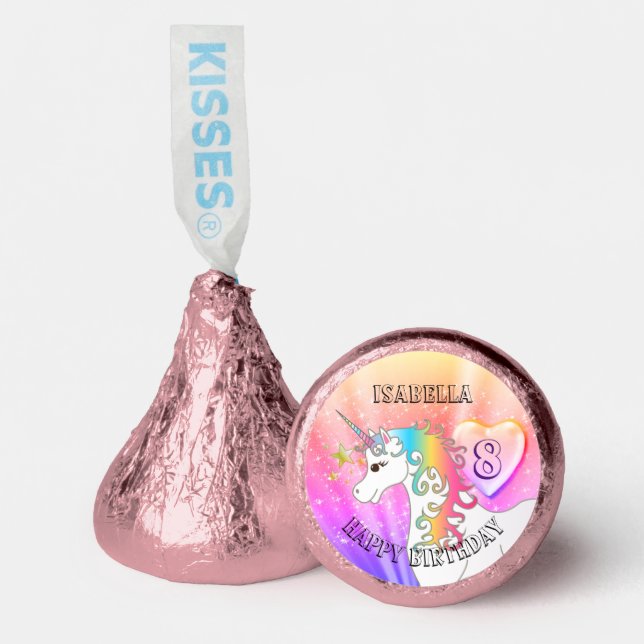 Personalized Unicorn Birthday Candy Favors (Front)