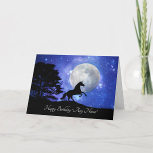 Personalized Unicorn Birthday Card with Any Name