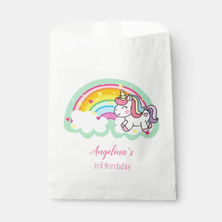 Personalized Unicorn Birthday Favor Bag
