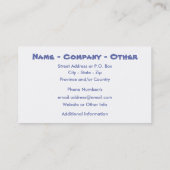 Personalized Unicorn Business Card (Back)