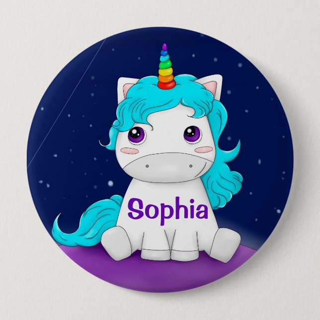 Personalized Unicorn Button (Front)