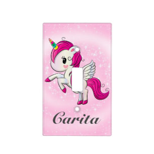 Personalized Unicorn Button Light Switch Cover