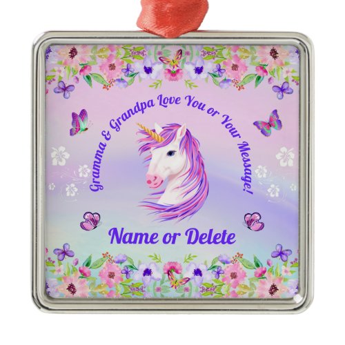 Personalized, Unicorn Christmas Tree Ornaments